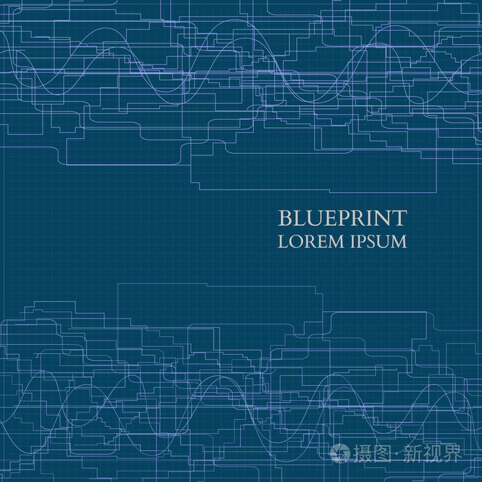 业务的抽象蓝图背景.矢量