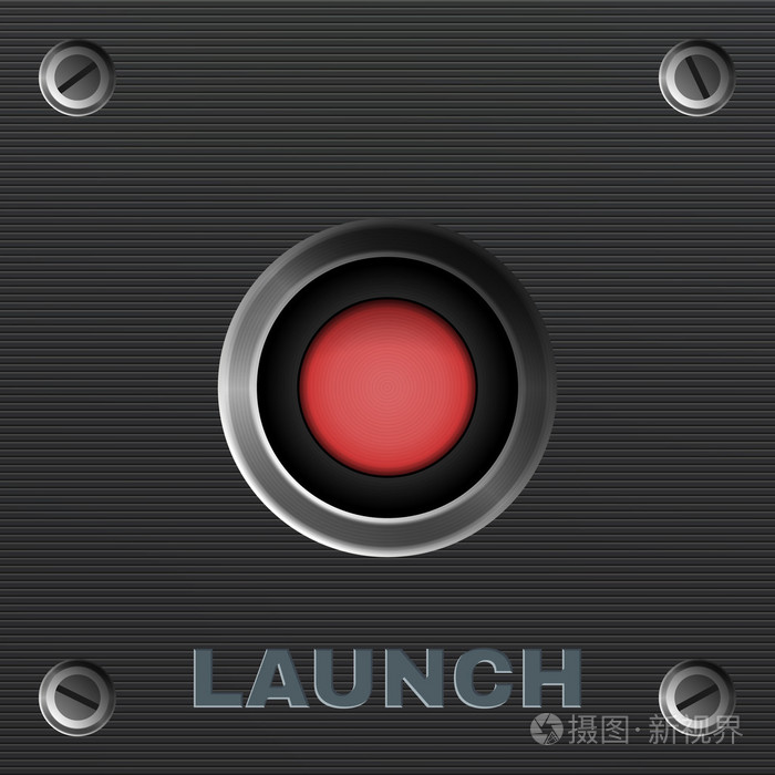 红色的按钮.发射.矢量