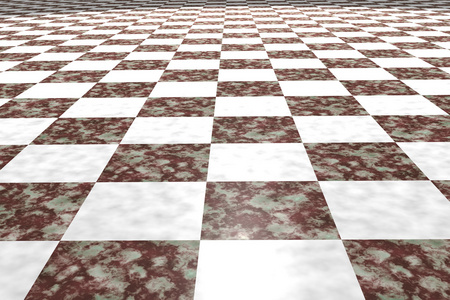 3d 渲染的正方形瓷砖地板