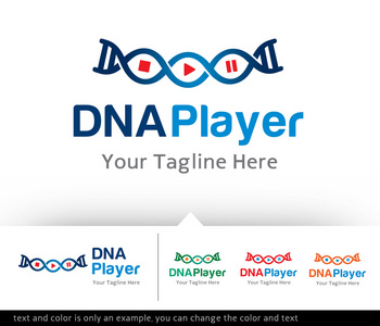 Dna 的球员徽标模板设计矢量