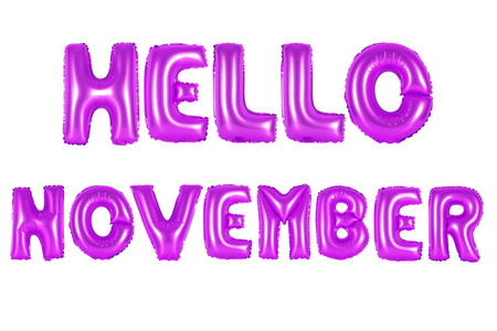 你好 11 月紫色颜色