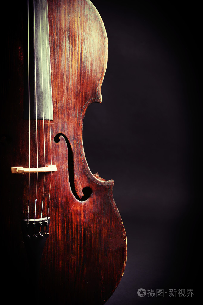 美丽的古董大提琴