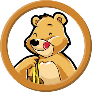 吃蜂蜜的熊圈横幅照片