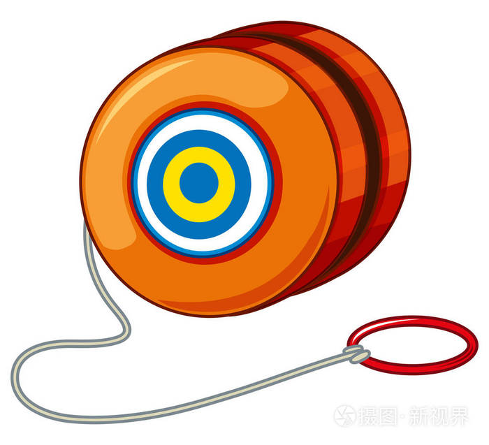 带红色环橙色溜溜球插画-正版商用图片0dgzgc-摄图新视界