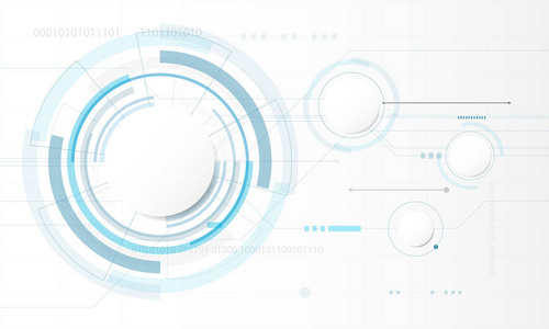 抽象的圆圈数字技术背景下，未来结构元素的概念背景设计