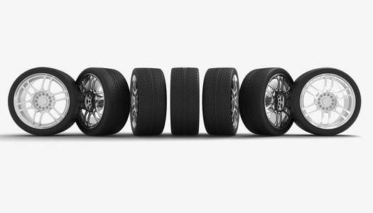 汽车车轮.概念设计.3d 渲染图照片