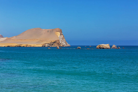 美丽的海岸线风景在帕拉卡斯国家保护区