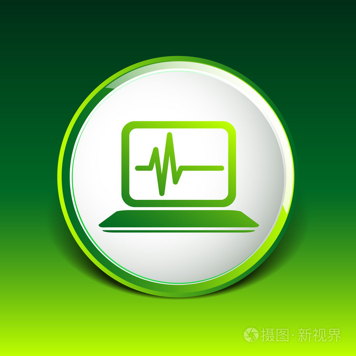 计算机诊断程序图标笔记本电脑孤立的测试技术插画-正版商用图片0dh2z