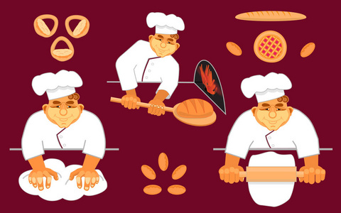 土豆饺配烤面包片制作木制背景,德国国家食品制作羊角面包成分面包