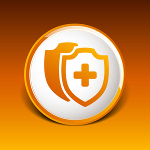 矢量医学盾牌图标盾平健康十字医疗照片