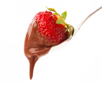 心形草莓蘸巧克力火锅