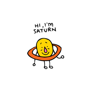土星的卡通人物