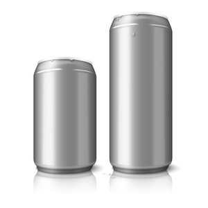 两个空白铝罐