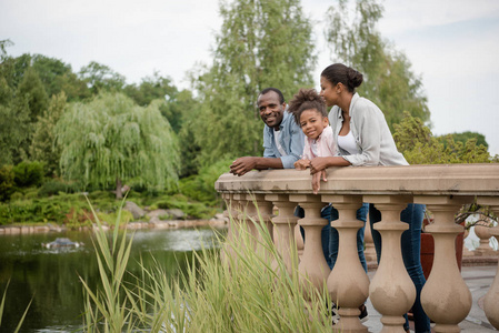 非洲裔美国家庭在公园