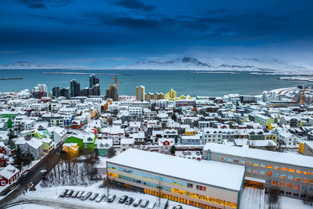 雷克雅未克，冰岛的视图