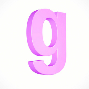 粉红色的小写字母 G