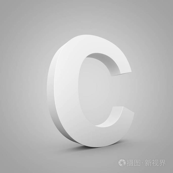 灰色字母大写c