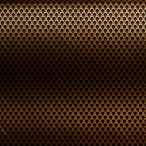 金色的金属网格背景为工业或技术设计的