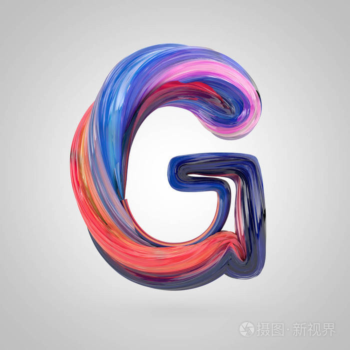 明亮的画的大写字母g