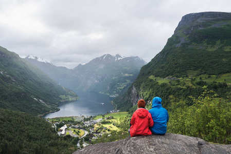 旅游村美妙，挪威的视图