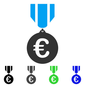 欧元荣誉奖章平图标图片
