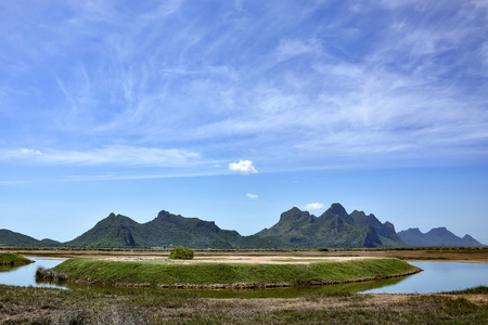 山和湖山水风景图片