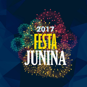 与烟花节日 junina 背景