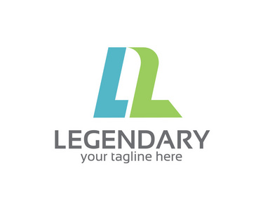 商业企业字母 l 标志设计模板.简单和 cle照片