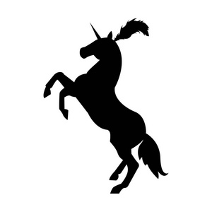 独角兽或马徽标