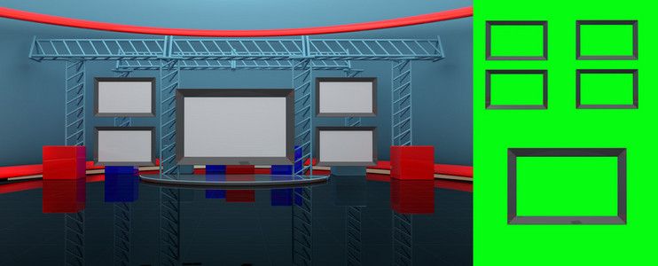 虚拟演播室与插入屏幕图片