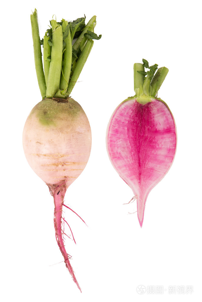 在白色背景的西瓜萝卜照片-正版商用图片0di7af-摄图新视界