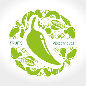 水果和蔬菜的设计
