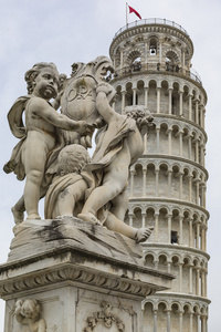斜塔和大教堂 广场 dei miracoli，Pis 视图