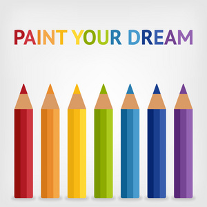 彩色的彩虹铅笔背景