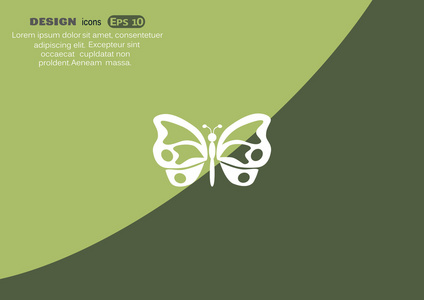 简单的蝴蝶 web 图标