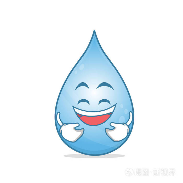 笑水卡通人物矢量