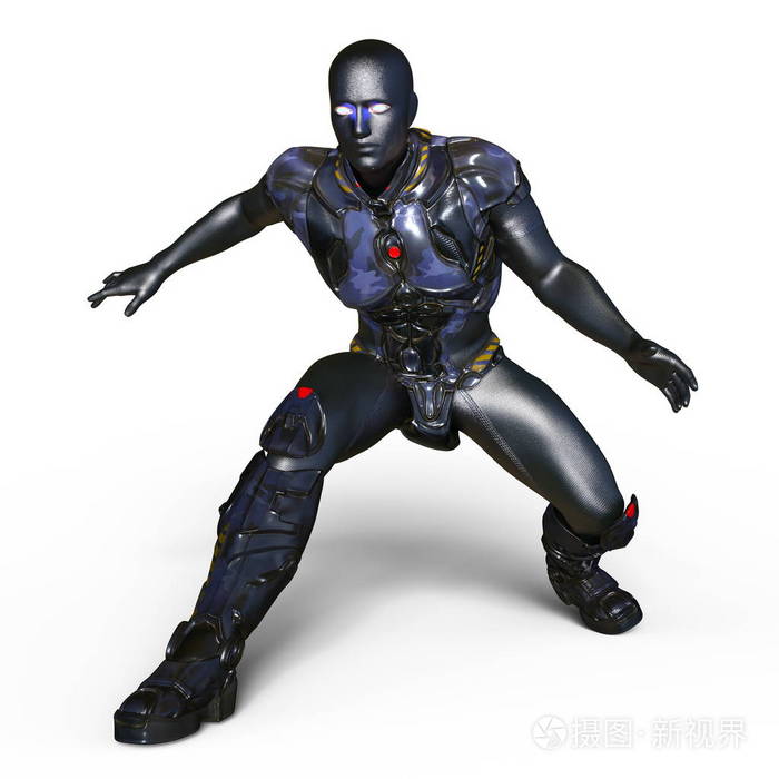 3dcg渲染的一个半机械人