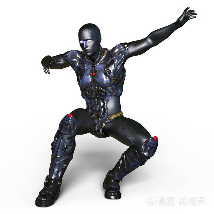 3dcg渲染的一个半机械人