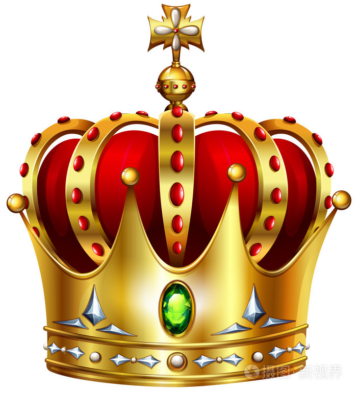 金色的王冠与交叉