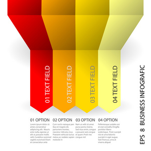 红颜色的条纹与文本模式业务 infografic 模板