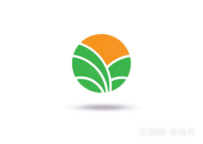 农业标志模板设计图标或符号