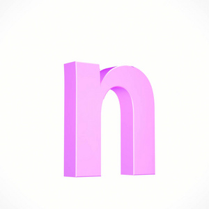 粉红色的小写字母 N