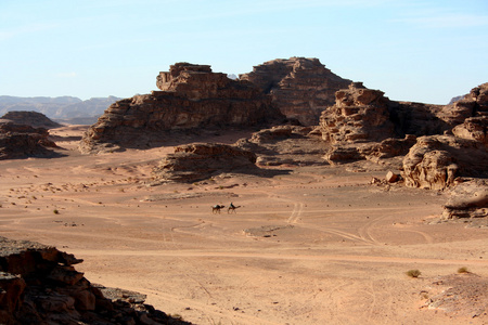 沙漠景观，干河朗姆酒，Jordan