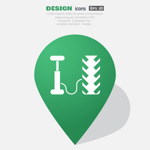 空气泵和轮胎 web 图标