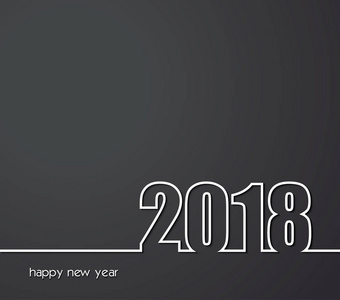 你的贺卡 2018年新年快乐背景