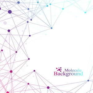 带点相互连接的直线.矢量图照片