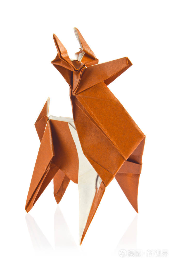 圣诞节的折纸的驯鹿