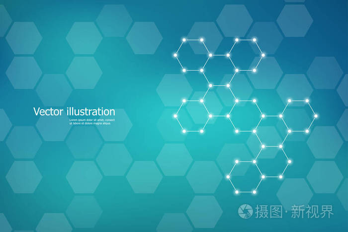 六角形的结构分子dna 的神经元系统 基因和化学化合物 矢量图插画 正版商用图片0dj5cd 摄图新视界 六角形的结构分子dna 的神经元系统 基因和化学化合物 矢量图插画 正版商用图片0dj5cd 摄图新视界