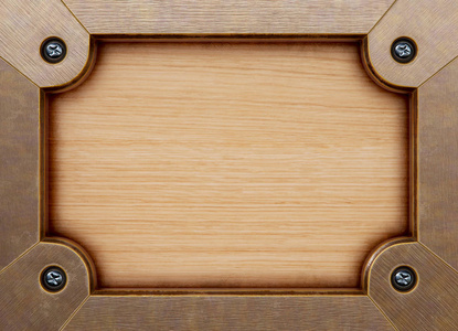 在一个金属框架的木匾空白横幅显示和折扣促销信息海报模拟模板狂野的