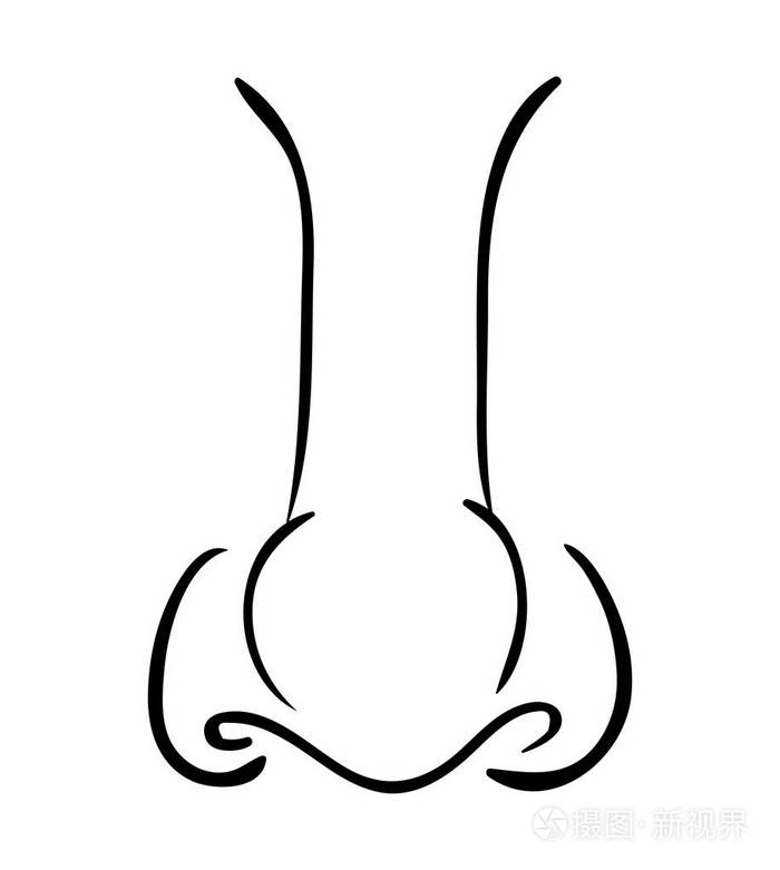 卡通鼻子矢量符号图标设计美丽的插图我